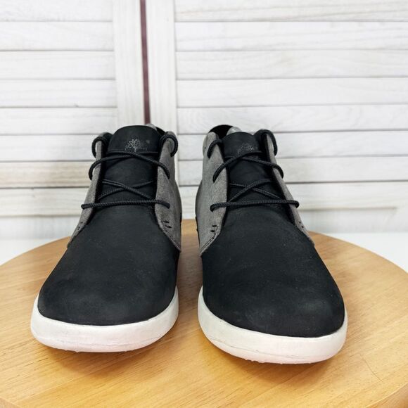 Timberland Suede Leather Lace Up Chukka Boot Colorblock Black Grey 7.5 - Picture 2 of 12